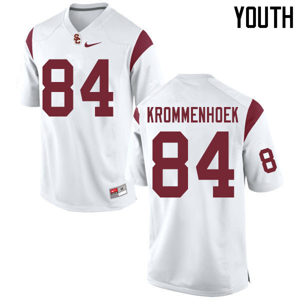Youth #84 Erik Krommenhoek USC Trojans College Football Jerseys Sale-White
